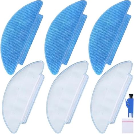 Kit d'accessoires pour Lubluelu SL60D/SG60/SL61, pour HONITURE Q6 SE, pour Tikom L9000/L8000, pour Laresar L6 Nex Robot Aspirateur Pièces détachées Vêtements de vadrouille Lingettes lavables