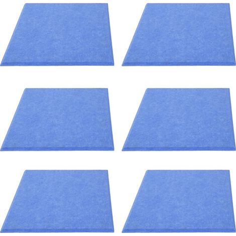 Panneau d'insonorisation 6 pièces, mousse acoustique épaissie anti-écho, réduction de réverbération, absorbeur de son bleu (1/5)