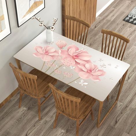 PVC Tischfolie 60x120cm Rosa, Hitzebeständig, Wasserdicht, Kratzfest