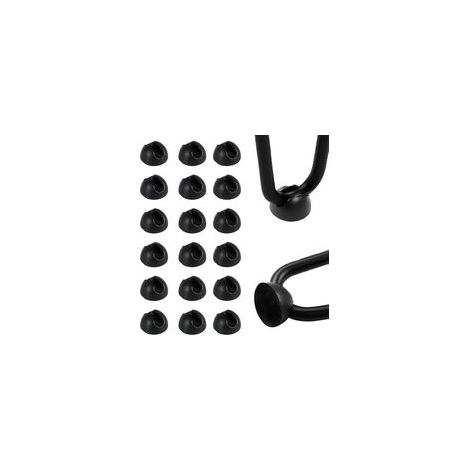 (Noir) 20 embouts de protection pour pieds de meubles en épingle à cheveux Compatibles avec les pieds de 10 mm à 12 mm (3/8" à 1/2") Embouts en caoutchouc, protections de sol, embouts de protection en (1/5)
