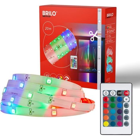 Tira led RGB flex 20 metros 24w 360 led multicolor con control remoto