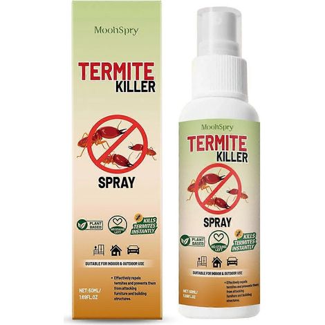 1PCSpray anti-termites, produit naturel de lutte antiparasitaire, repousse rapidement les termites et prévient les dommages structurels, sans danger pour les animaux domestiques (1/5)