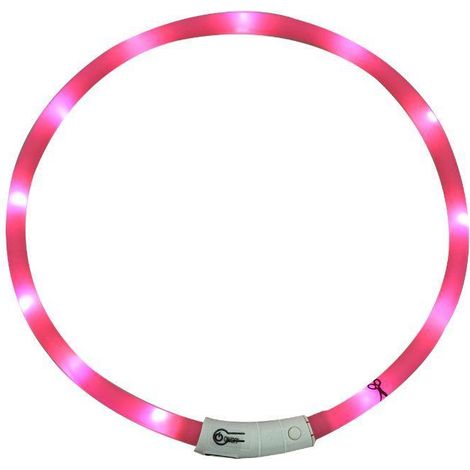 Collier lumineux, LED, Ø20cm/70cm, rose