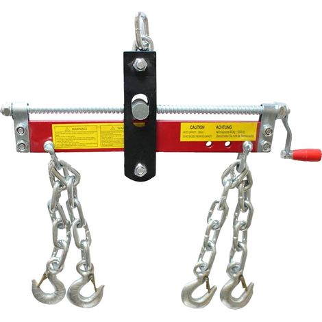 Palans de moteur, construction en acier, capacité de charge de 900 kg, plage de travail de 260 mm - 315 mm, dimensions 45x26,5x28,5 cm, poids net de 5,8 kg (1/5)