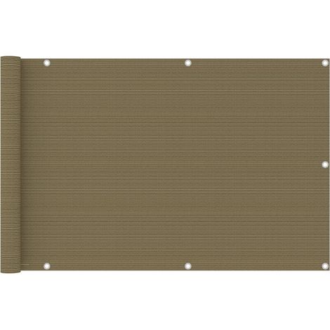 vidaXL Écran de balcon Taupe 90x600 cm PEHD