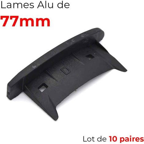 Lot 10 Paires Bouchons Lame 77mm Alu Porte Garage - À Agrafer (1/2)