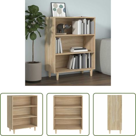vidaXL Holzbeistelltisch Sonoma-Eiche - Sideboard Sonoma-Eiche 69,5x32,5x90 cm Holzwerkstoff (1/5)