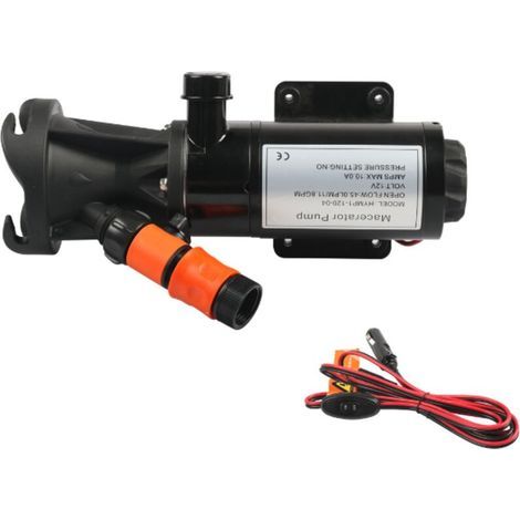 Wastewater pump for motorhomes, portable macerator pump, high-performance, low-vibration copper motor for toilets and wastewater from caravans and boats (1/4)