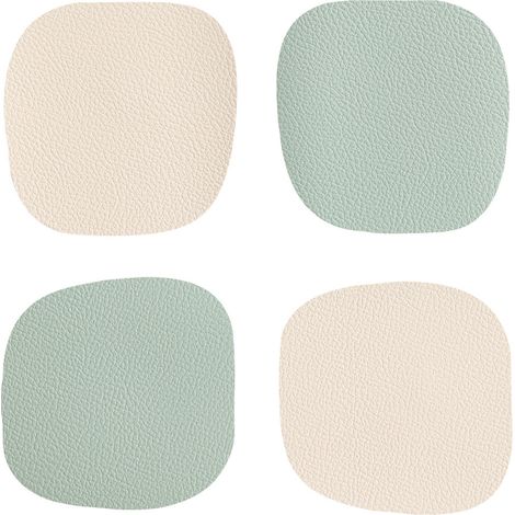 Vinanivao Untersetzer 10 x 10 cm grün/weiss 4er-Set Platzdecken