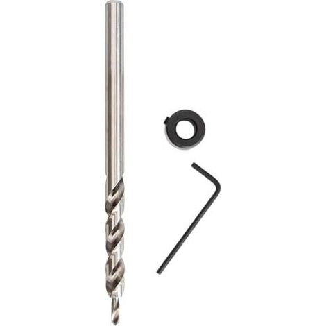 Punta da trapano HSS a gradini elicoidali da 9,5 mm con rivestimento in titanio e collare di arresto profondo - (1/5)