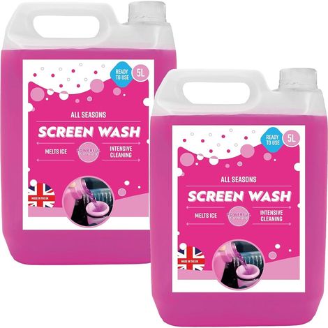 2 x 5L Pink Ready To Use All Season Windscreen Screenwash