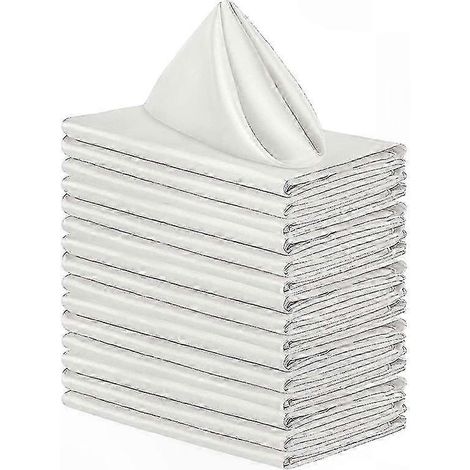 Serviette de table rustique en lin uni de 40 cm (16 pouces), lavable en machine, style champêtre, idéale pour un mariage, une fête prénuptiale ou une table à manger. Jikaixiang