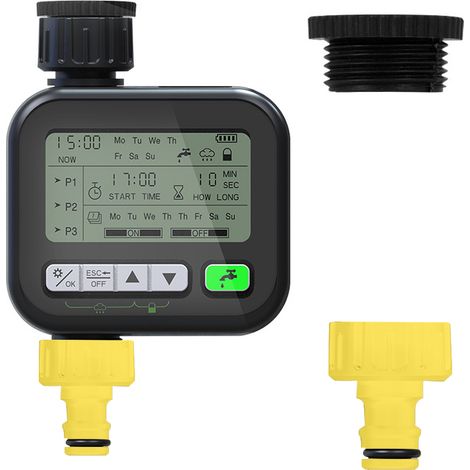 Programmateur Arrosage Automatique, AVCE Écran LCD Bouton Manuel pour Un Réglage Facile Applicable de Arrosage Système pour Pelouse et Jardin