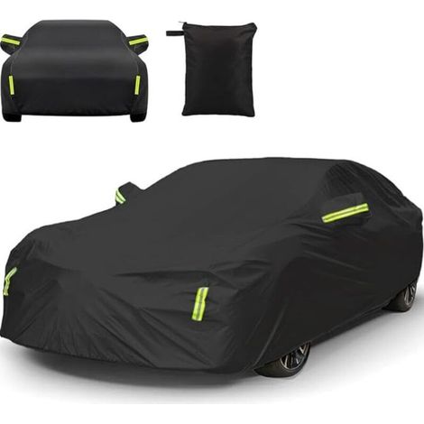 Bâche Voiture Housse , Voiture Complète Universelle , SUV Impermeable 480 x 175 x 150cm Noir housse de voiture exterieur protection contre la neige protection solaire protection UV , taille universell (1/4)