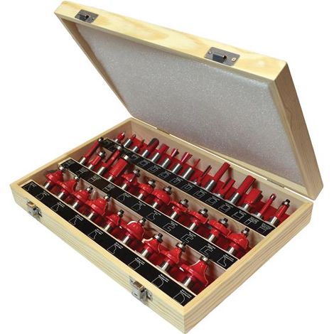 Faithfull FAIRBS35 Carbide Router Bit Set of 35 TCT 1/2in Shank (1/5)