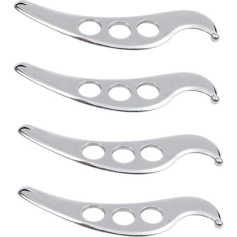 4x Gua Sha Guasha Platten aus Edelstahl – Massagegerät, Schaber, Spa-Werkzeug für Physiotherapie, Muskelentspannung und Meridianmassage (1/5)