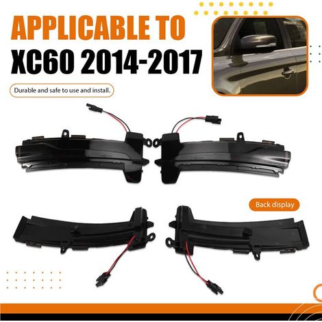 Un par de intermitentes LED para los retrovisores laterales dinámicos de los modelos XC60 de 2014 a 2017, con números de pieza 31371878 y 31371879 respectivamente. (1/3)