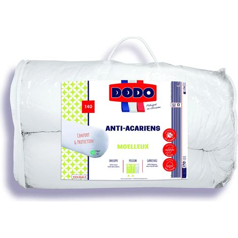 Traversin moelleux DODO anti-acariens - 1150g/m² - 100% Coton - 140cm - ACTIPLUS