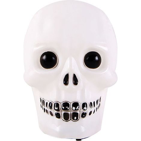Luces de calavera de Halloween, 4 colores, luces de esqueleto fantasma intermitentes, funcionan con pilas, luces decorativas de calavera espeluznantes para fiestas de Halloween y bares, multicolor (1/5)