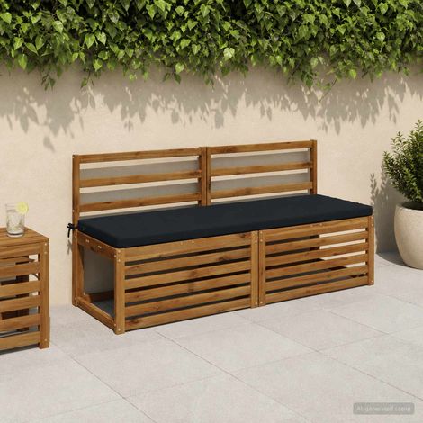 vidaXL 2-Piece Bench Cushions SOEST 100% Polyester Dark Blue (1/5)