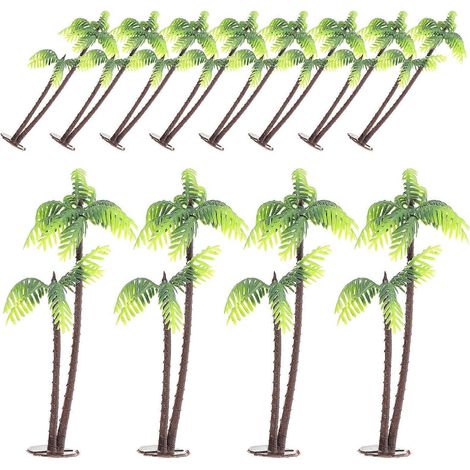 Lot de 12 mini pots de fleurs en plastique en forme de cocotier, pour bonsaï, micro-paysage et décoration à faire soi-même-1 (1/3)