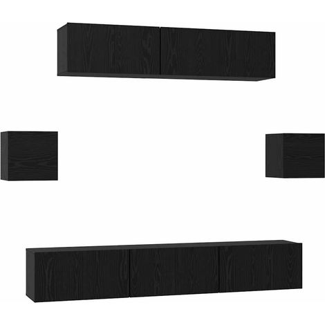 Maison Exclusive - Ensemble meuble TV 7 pcs Chêne noir Bois d'ingénierie