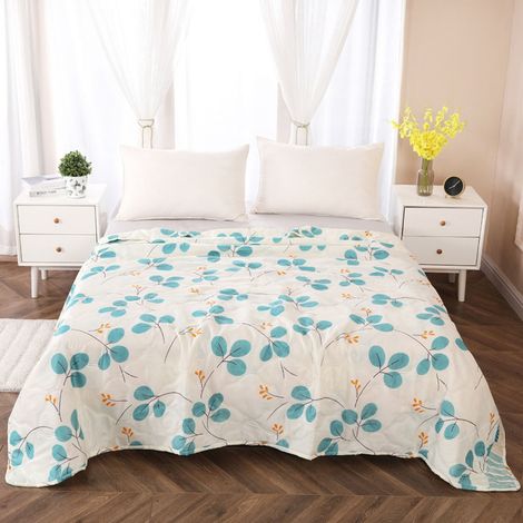 Couette - 110 x 150 cm - Coton 100 % - Bordure Surfilée - Pour Sieste Été ou Usage Quotidien - 1 Pièce (1/4)