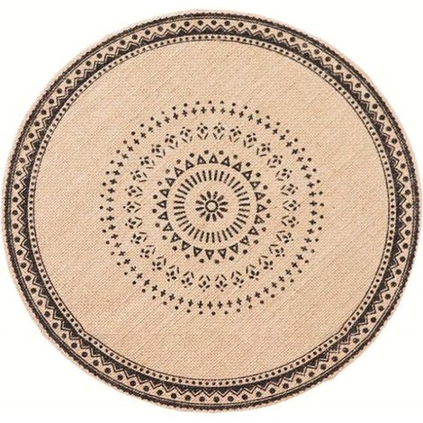 Placemat Coton Lin - Rond 37 cm - Tissu Coton Lin Épais - Lavable en Machine - Pour Table à Manger Cuisine Bureau Hôtel (1/5)