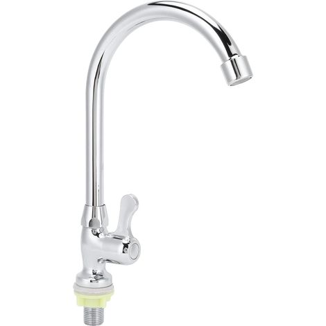 Robinet Rotatif G1/2, Robinet D'eau D'évier de Cuisine Commercial Moderne avec Bec Pivotant à 360 Degrés, pour Jardin, Buanderie Extérieure, Salle de Bains, Bateau, Camping-car (1/5)