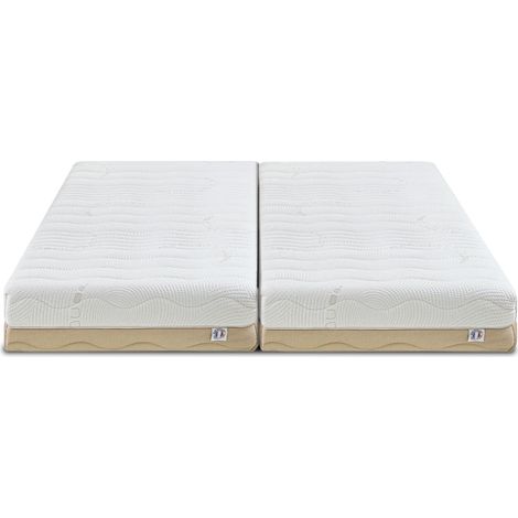 Matelas Mémoire de forme 24 cm ONDULATO - 70x190 cm - 2x70x190 cm (1/5)