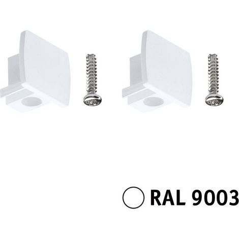 Terminale connettore URail 13x21mm segnale in plastica bianco
