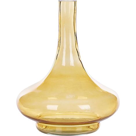 Dekovase PANEER Glas 30 cm Gelb