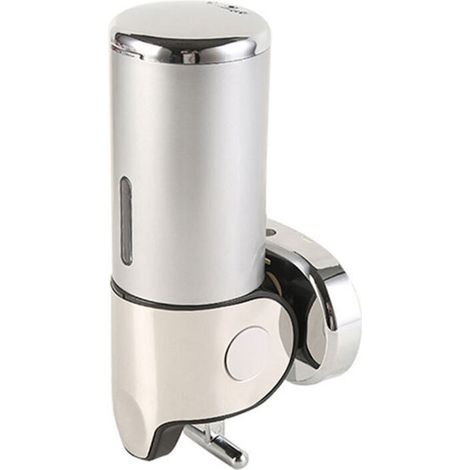 Distributeur de savon à pompe à chambre unique de 500 ml, distributeur de désinfectant pour les mains, distributeur de shampoing et de gel douche pour salle de bain, hôtel, bureau