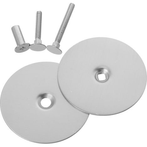 Cache-trou Métallique Bouchon pour Trou de Serrure Rond en Acier Inoxydable Argenté Lot de 2 Pièces Ajustement Précis, Sécurité Résidentielle pour Porte (1/5)