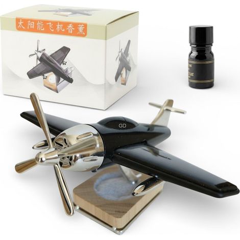 Solar-Flugzeug-Auto-Duft mit sich drehendem Propeller-Cockpit-Lufterfrischer (1/5)