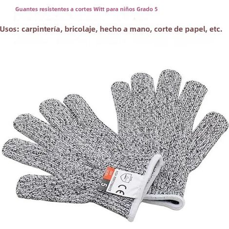 Gants pour enfants (18 cm XS) de niveau 5, résistants au feu, à l'usure et aux coupures.