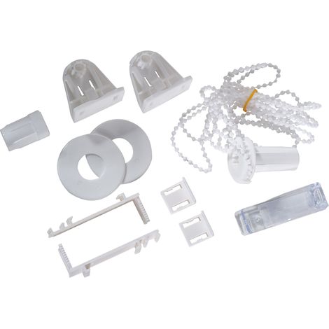 Supports de Serrage et Accessoires Kit de Montage pour Store Double, Plastique, 6,5 x 1,5 x 3,5 cm, Blanc
