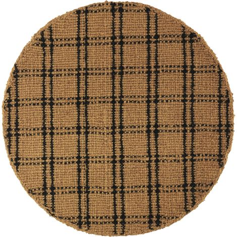 Tapis rond en jute 120 cm de diamètre.
