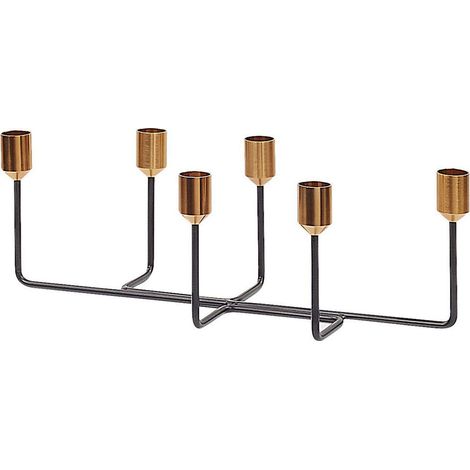 Candle Holder BANGKA Metal 12 cm Black