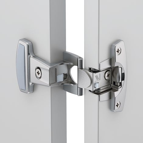 Hettich – Charnière Selekta pro 2000 11 mm – Montage en applique/demi-applique – Ouverture 230° – Boîtier 35 mm – Épaisseur porte 19 mm – Zamac