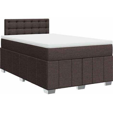 Maison Exclusive - Giroletto a Molle con Materasso Marrone Scuro 120x200cm Tessuto (1/5)