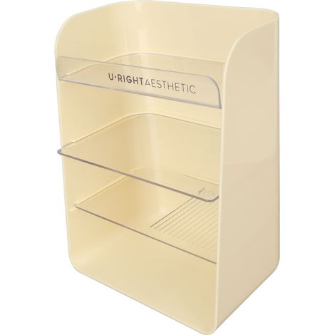 Étagère de rangement multifonctionnelle blanche : multi-niveaux, grande capacité, étagères amovibles, organisateur de comptoir stable (convient aux chambres, salles de bains, bureaux, cuisines et buan (1/5)