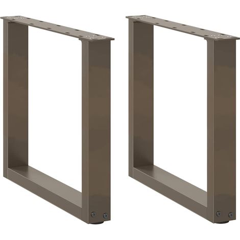 Couchtischbeine U-Form 2 Stk. Naturstahl 50x(42-43) cm Stahl