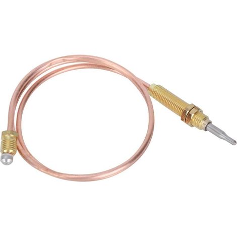 BigKing Thermocouple de gaz universel avec filetage M8 600 mm pour brûleur à gaz, chauffage, cheminée, barbecue, sonde de température, barbecue à gaz, pièces de rechange, chauffage extérieur, écrous