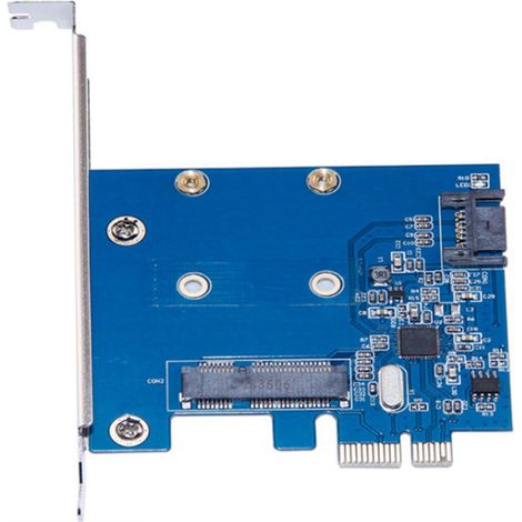 Carte d'extension PCI-E vers MSATA+SATA 3.0, carte adaptatrice MSATA ASM1061, carte adaptatrice pour disque dur MSATA (1/5)