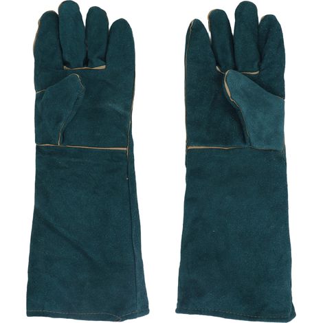 Gants Anti-Griffures et Anti-Bites pour Animaux - Protection Renforcée en Cuir, Longueur 45cm - Idéal pour le Toilettage, la Formation des Chiens et les Activités de Plein Air (1 Paire) (1/5)