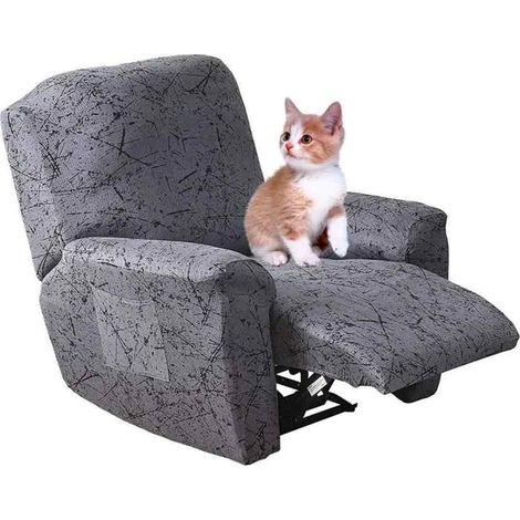 Housse de Fauteuil Relax Extensible 1 Place, WOVTE Housse de Fauteuil Relax Inclinable Electrique, Couverture de Chaise,, J (1/5)