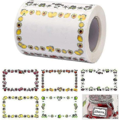 500 étiquettes alimentaires autocollantes 5x3cm pour pots de confiture et autres contenants (1/2)