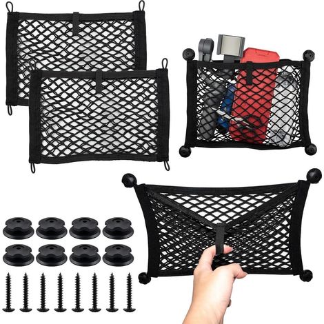 Filet de rangement pour voiture, camping-car, bateau - Lot de 2, 36.5x25cm (1/5)