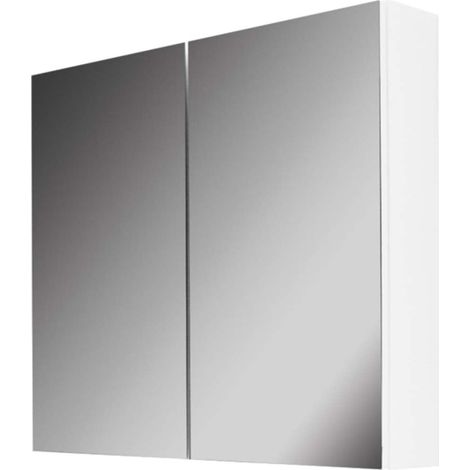 kielle Vega - Armadietto a specchio, 60x73x15 cm, bianco lucido 50118600 (1/5)
